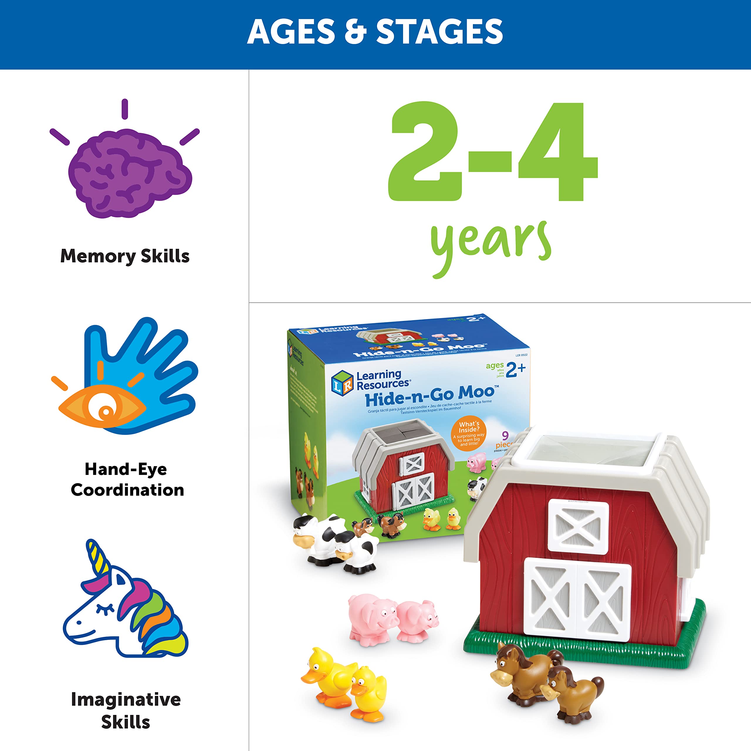 Foto 7 pulgar | Toy Learning Resources Hide-n-go Moo Farm Animal Barn, 9 Piezas - Venta Internacional.