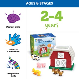 Foto 6 | Toy Learning Resources Hide-n-go Moo Farm Animal Barn, 9 Piezas - Venta Internacional.