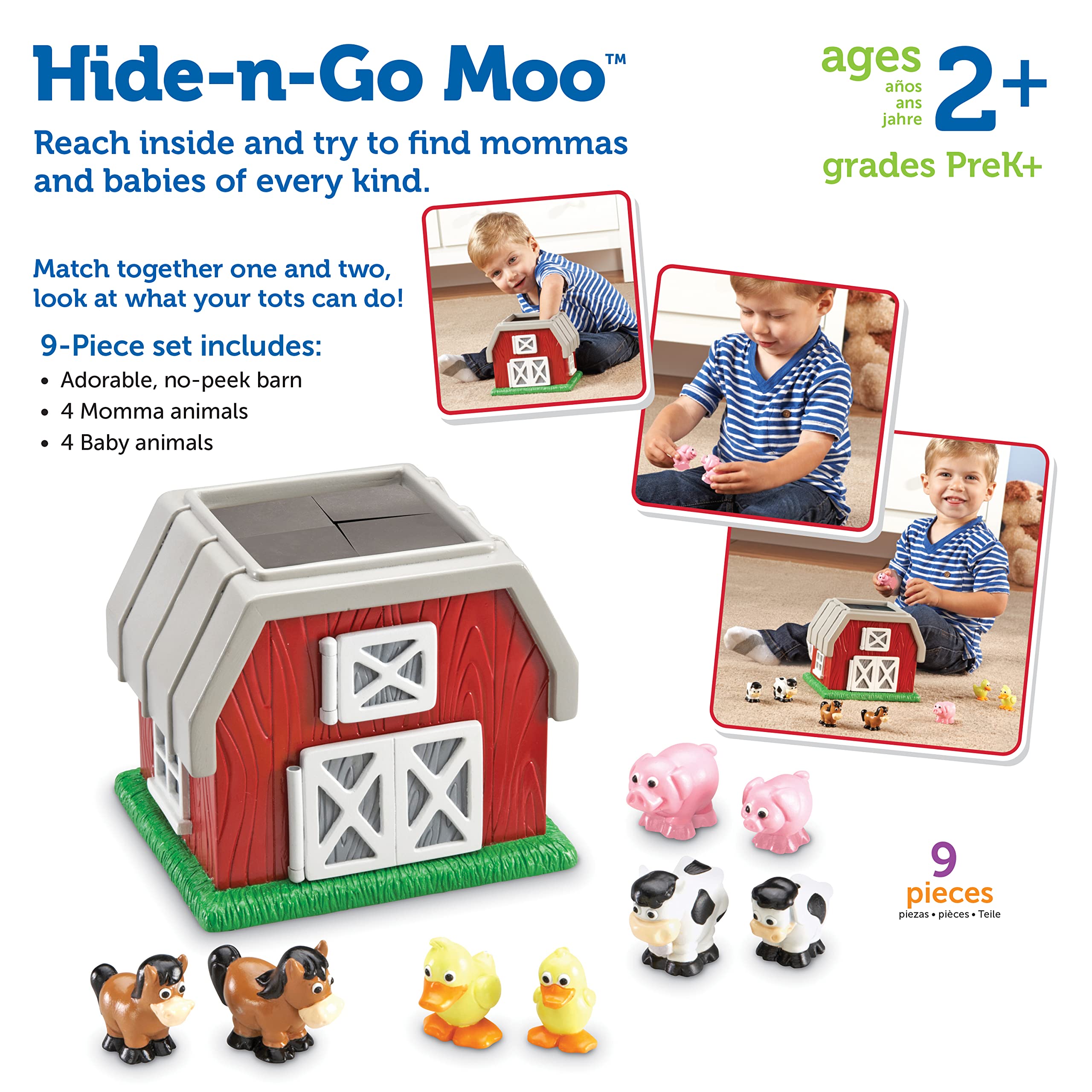 Foto 8 pulgar | Toy Learning Resources Hide-n-go Moo Farm Animal Barn, 9 Piezas - Venta Internacional.