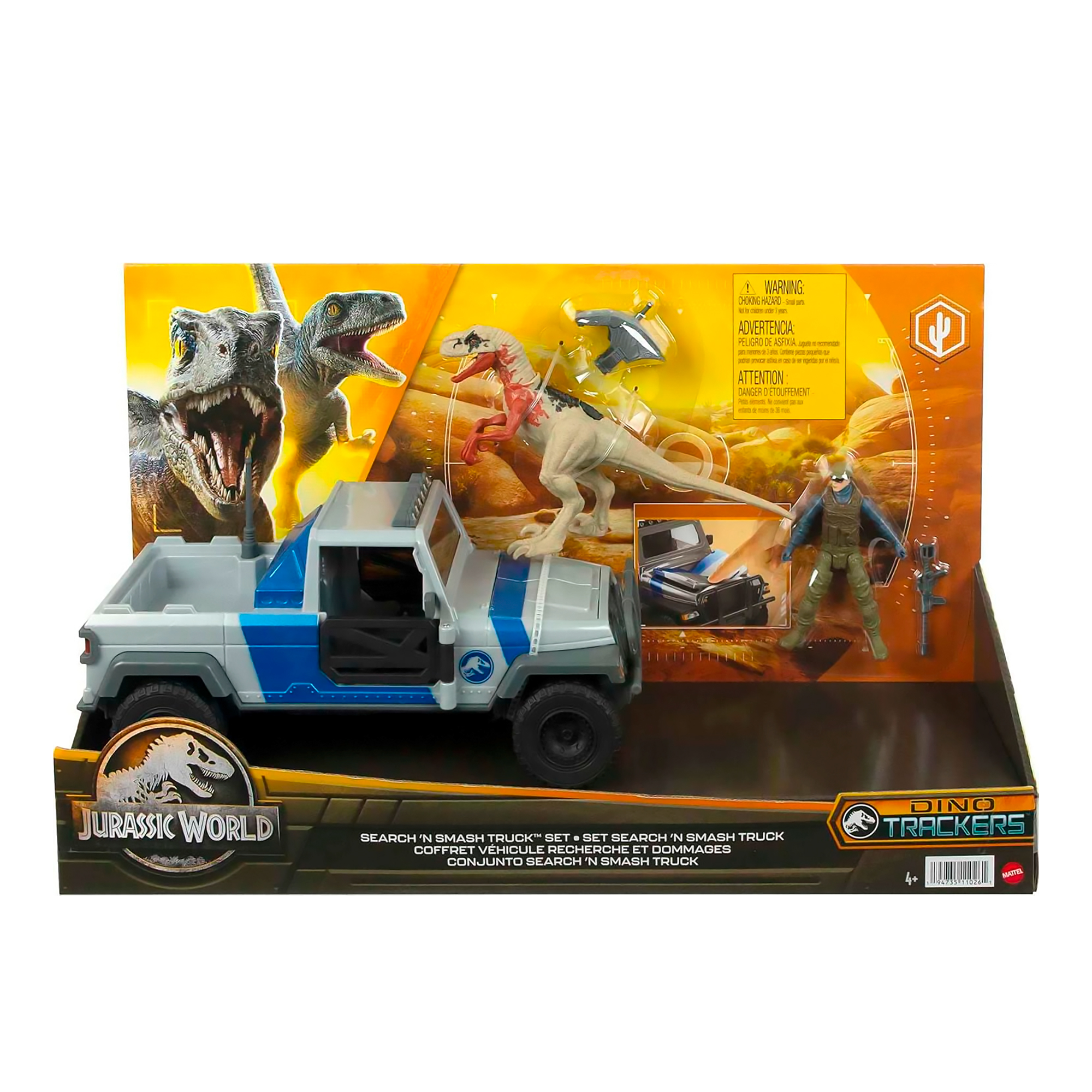 Foto 5 pulgar | Jurassic World Trackers Searchn Smash Truck