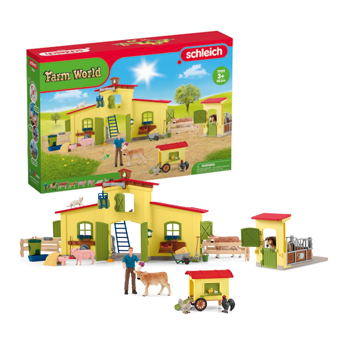Set De Juego Schleich Farm World Giant De 123 Piezas Con Farmhouse 3+ - Venta Internacional.