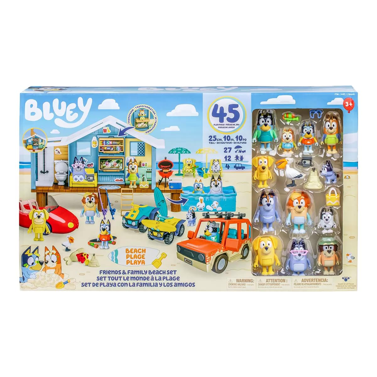 Foto 2 pulgar | Set De Playa Bluey Friends & Family Con Juego House, 45 Piezas - Venta Internacional.