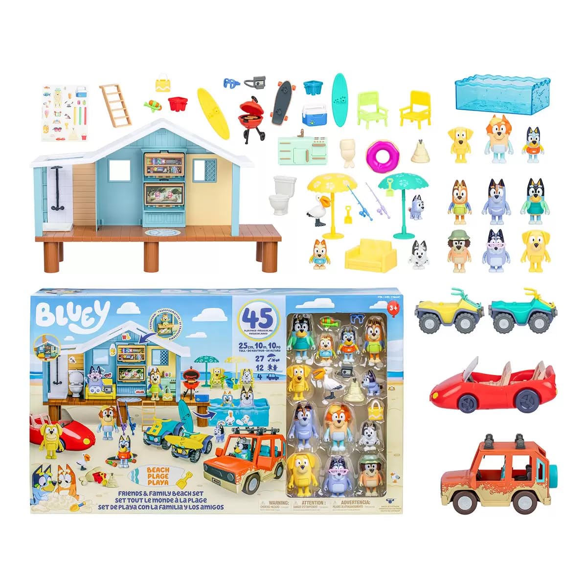 Foto 3 pulgar | Set De Playa Bluey Friends & Family Con Juego House, 45 Piezas - Venta Internacional.