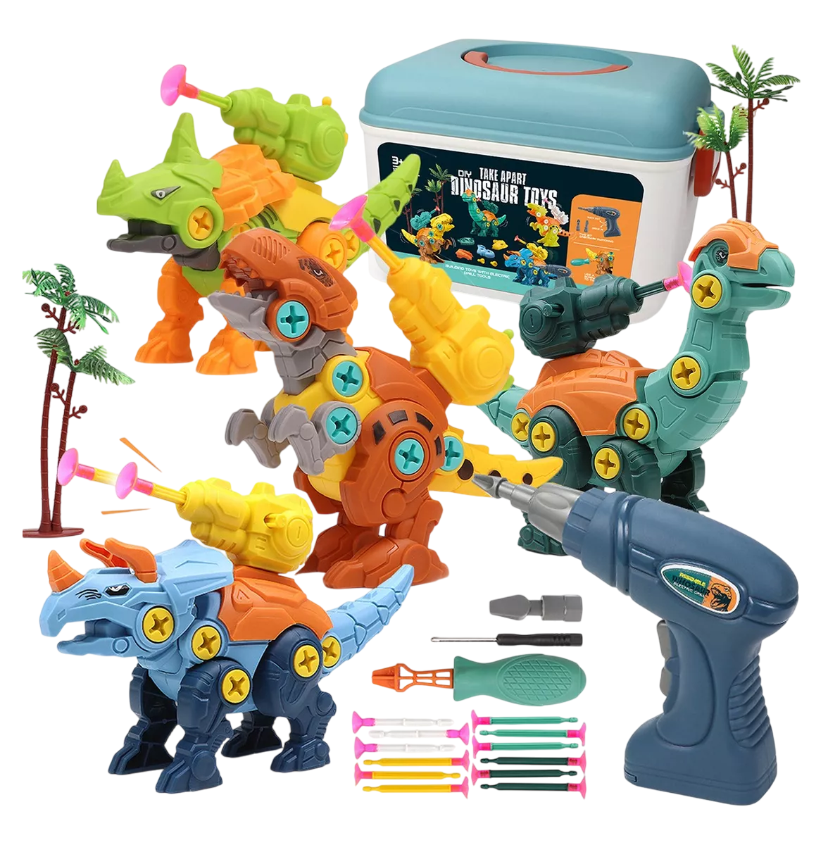 Montaje Juguete Conjunto De Dinosaurio Color