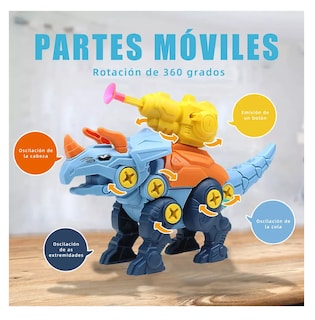 Foto 3 | Montaje Juguete Conjunto De Dinosaurio Color