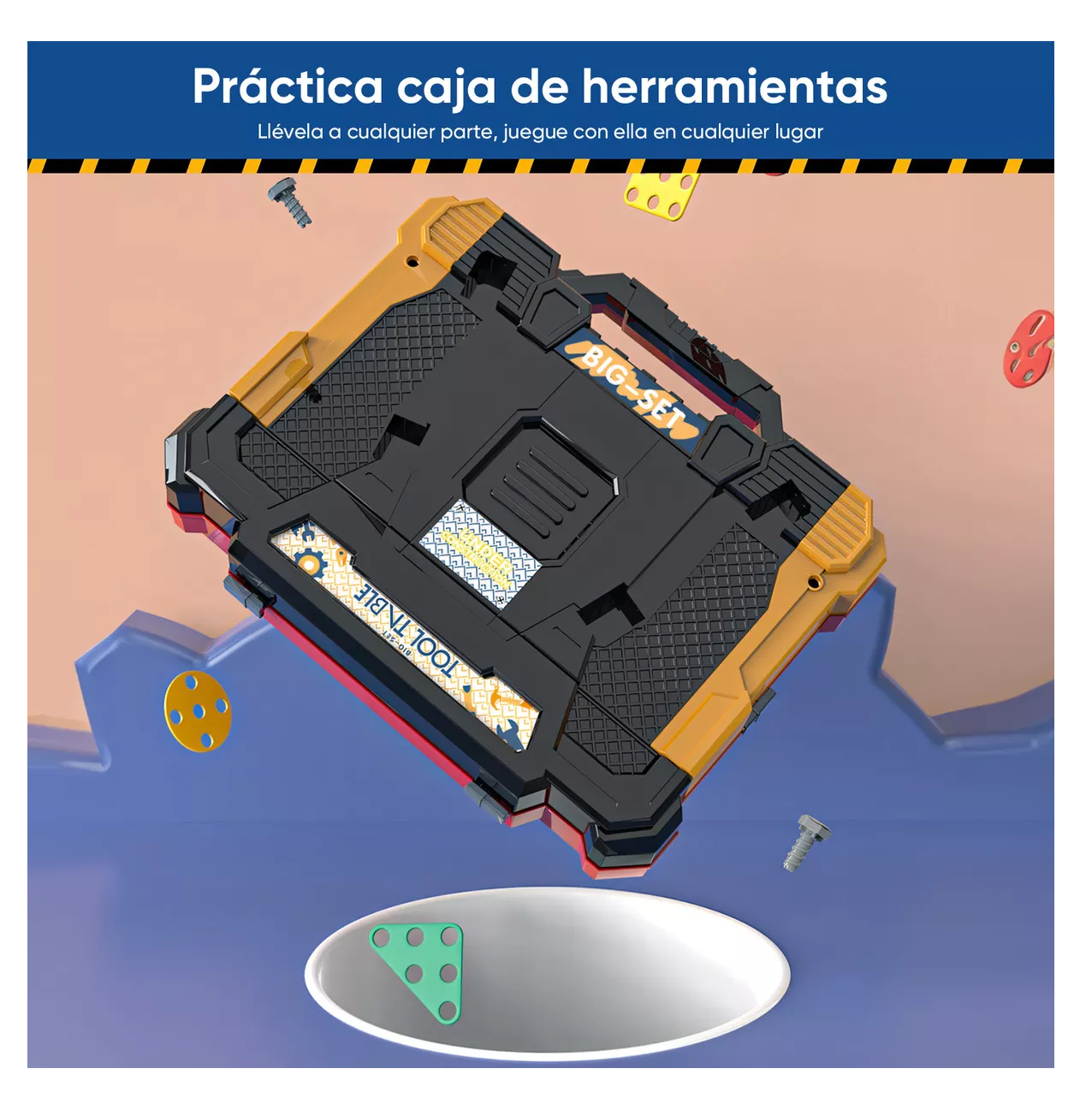 Foto 5 pulgar | Juego de Caja de Herramientas de Juguete para Niños 2 en 1