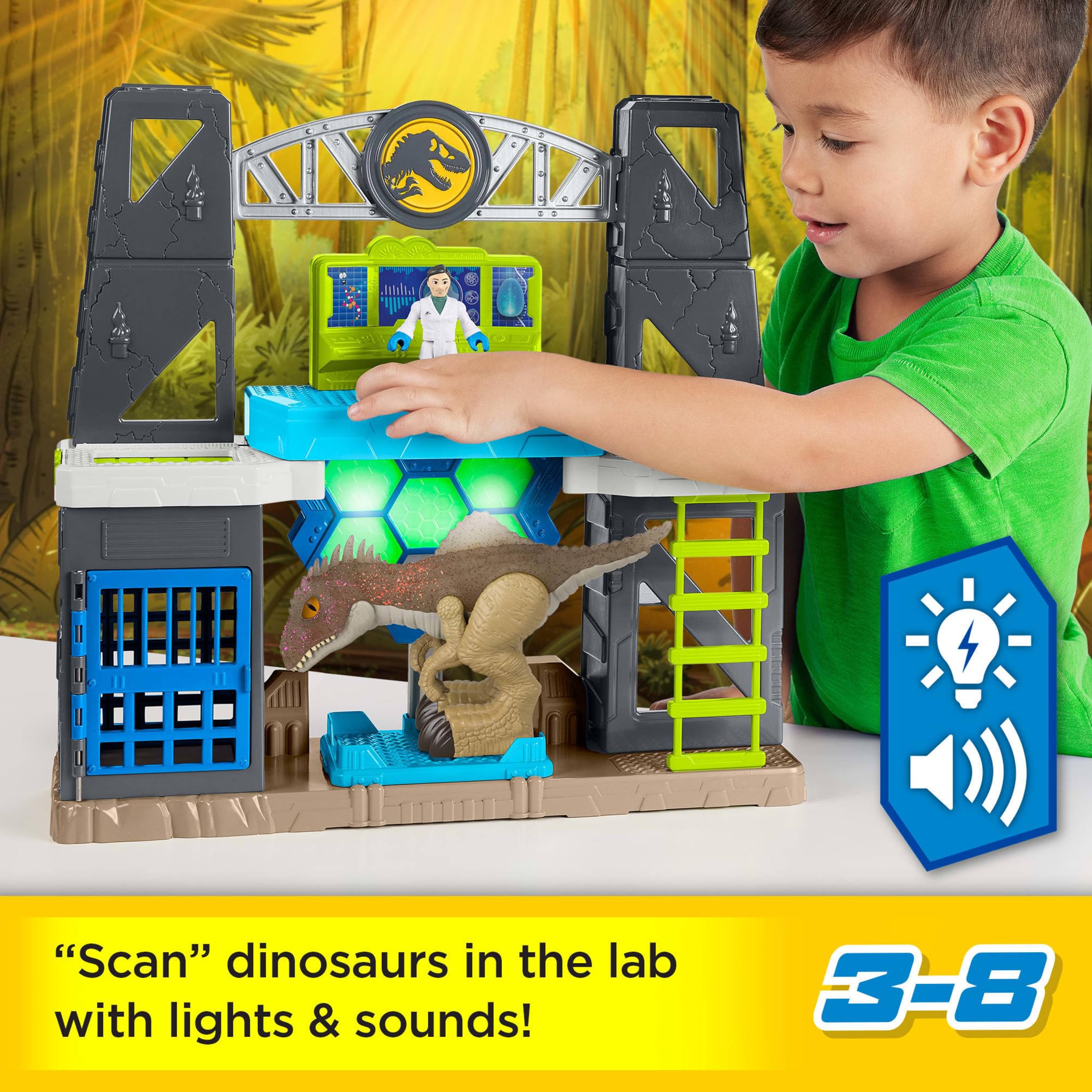 Foto 2 | Set De Juego Con Dinosaurios Fisher-price Imaginext Jurassic World Durante Más De 3 Años - Venta Internacional.