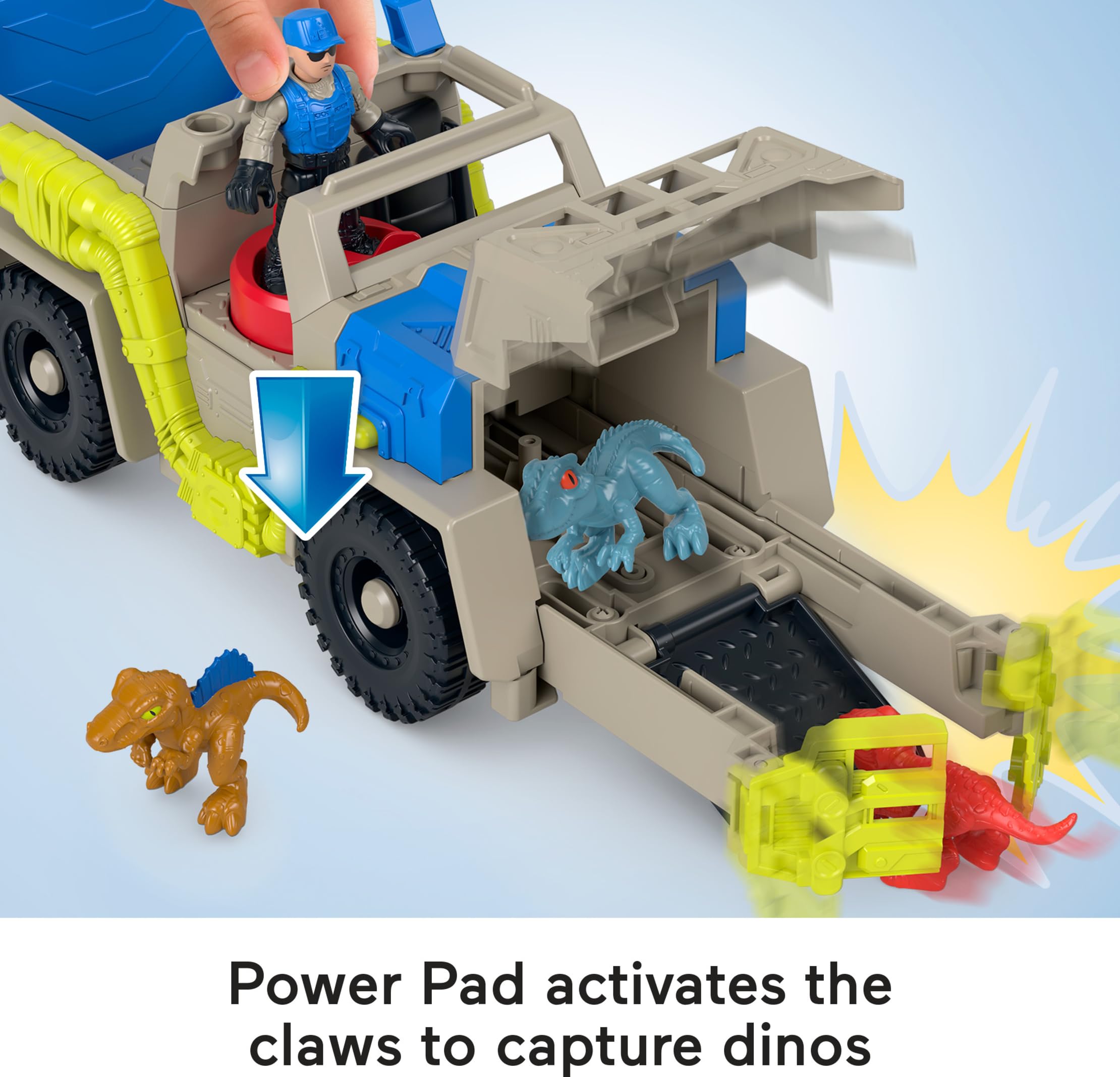 Foto 3 | Camión Dinosaurio Imaginext Jurassic World De Toy Fisher-price Durante Más De 3 Años - Venta Internacional.