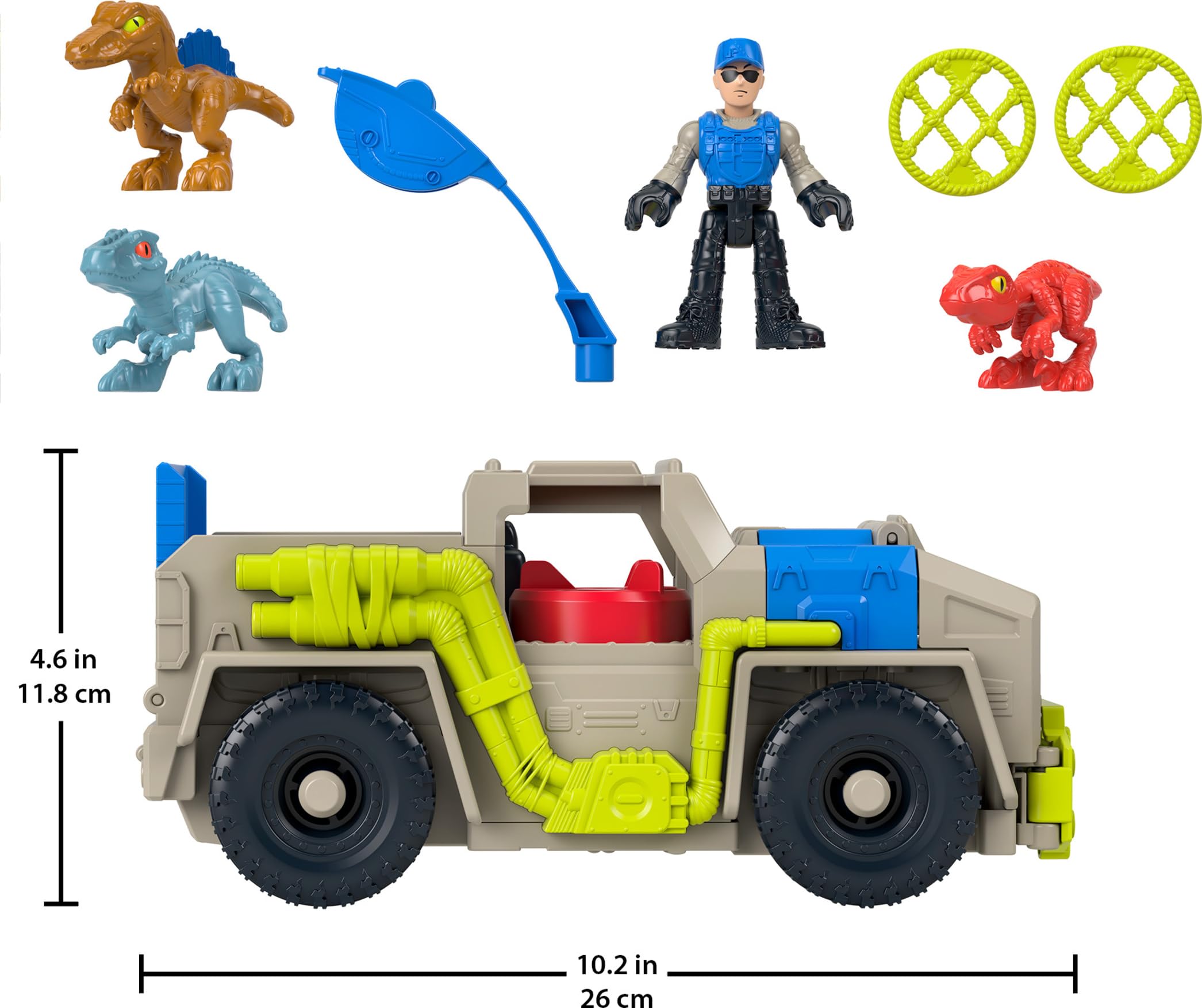 Foto 5 | Camión Dinosaurio Imaginext Jurassic World De Toy Fisher-price Durante Más De 3 Años - Venta Internacional.