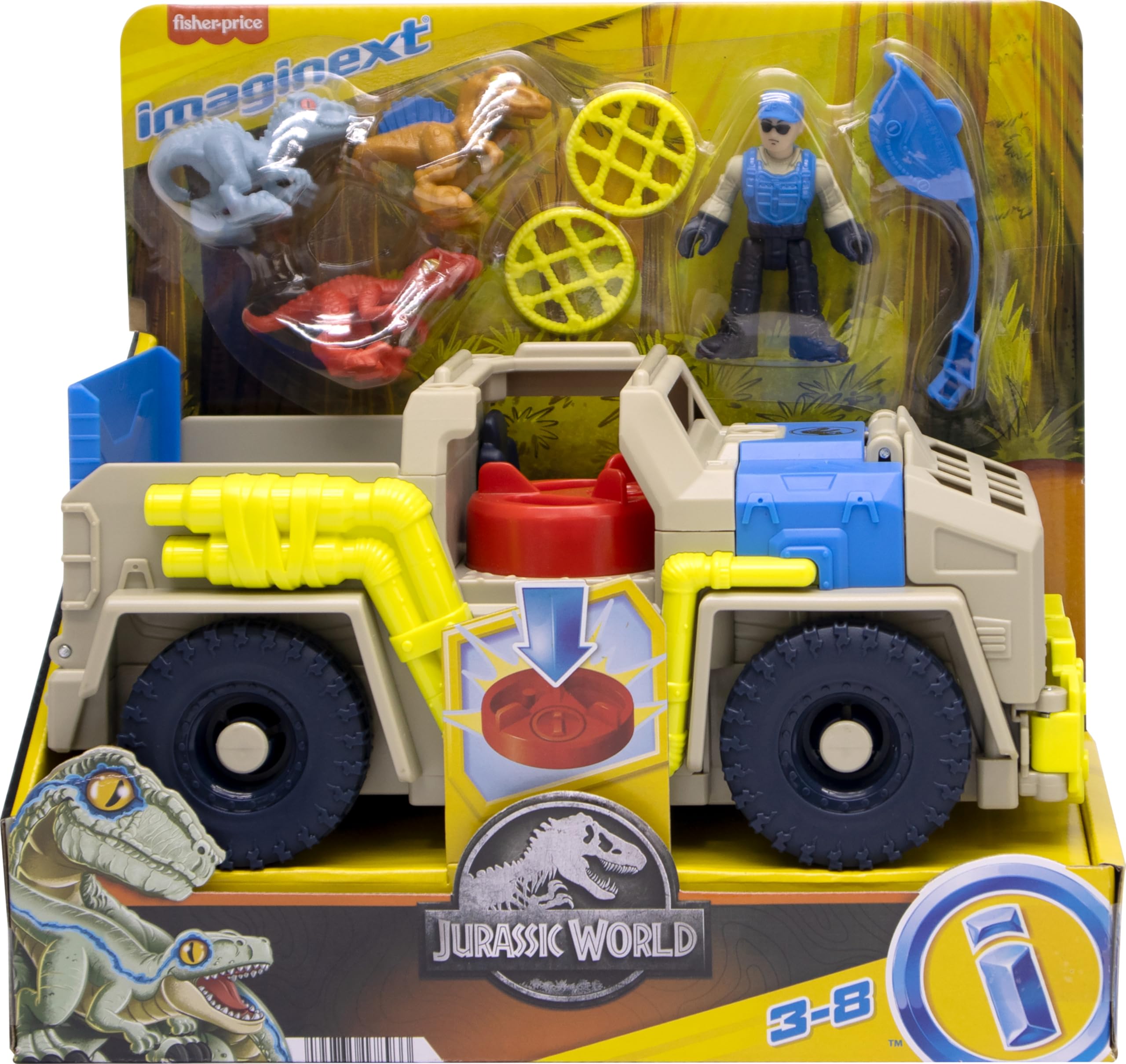 Foto 6 | Camión Dinosaurio Imaginext Jurassic World De Toy Fisher-price Durante Más De 3 Años - Venta Internacional.