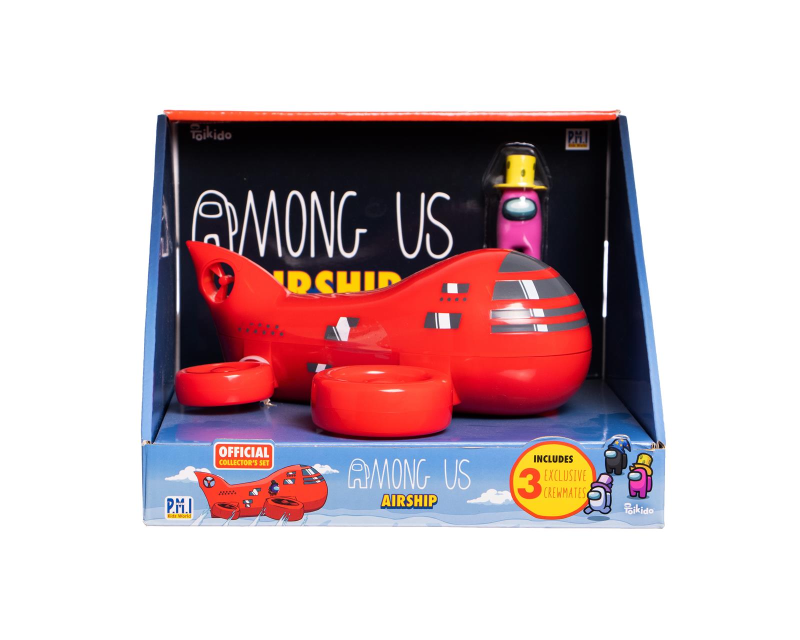 Set de 3 Figuras de Acción con Case en Forma de Avión Among Us 17 cm de Altura
