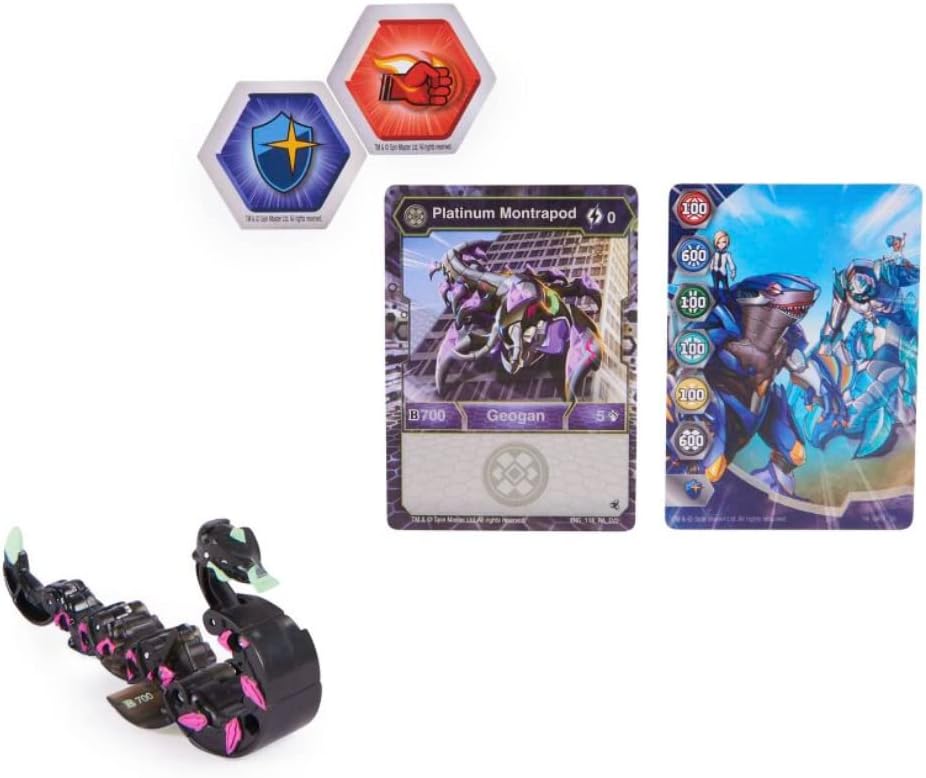 Foto 3 pulgar | Bakugan Evolutions Platinum Series True Metal Montrapod