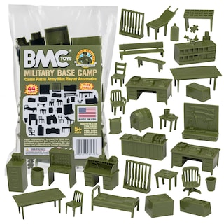 Foto 1 | Campamento Base Militar Playset Bmc Classic Marx Con 44 Militares - Venta Internacional.