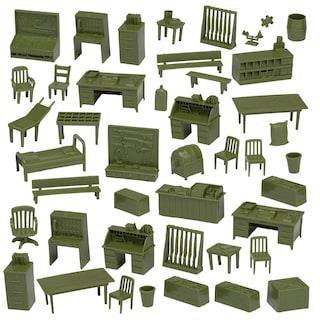 Foto 2 | Campamento Base Militar Playset Bmc Classic Marx Con 44 Militares - Venta Internacional.