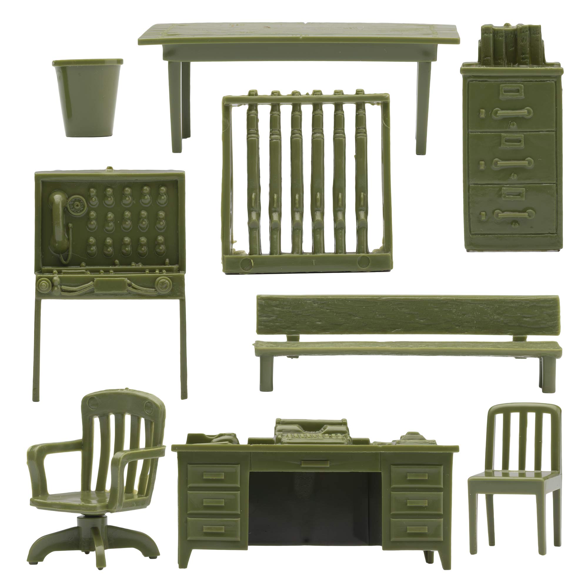 Foto 4 pulgar | Campamento Base Militar Playset Bmc Classic Marx Con 44 Militares - Venta Internacional.