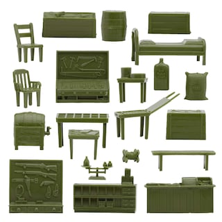 Foto 4 | Campamento Base Militar Playset Bmc Classic Marx Con 44 Militares - Venta Internacional.