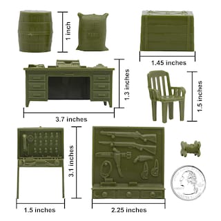 Foto 5 | Campamento Base Militar Playset Bmc Classic Marx Con 44 Militares - Venta Internacional.