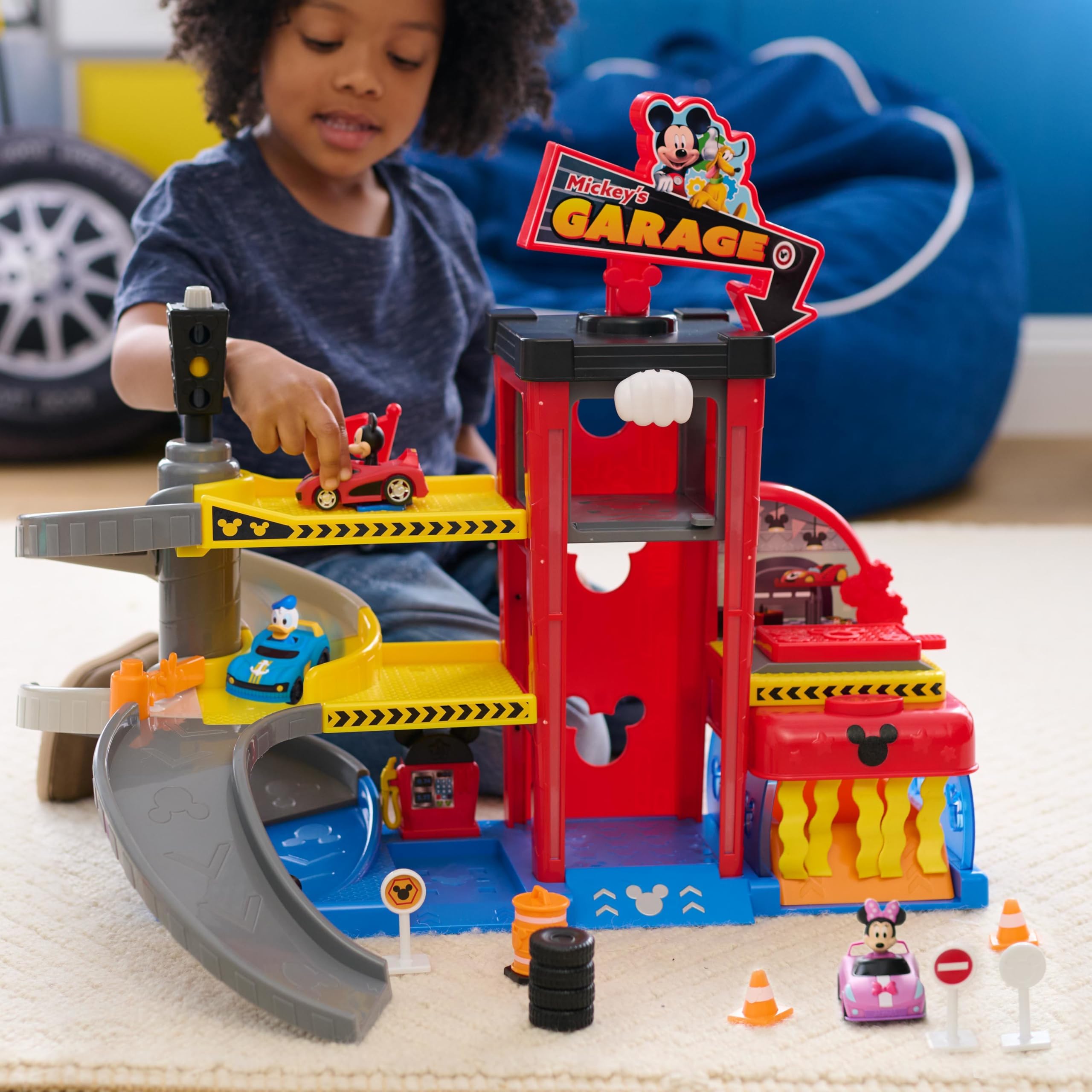 Foto 5 pulgar | Playset Disney Junior Mickey Mouse Garaje - Venta Internacional
