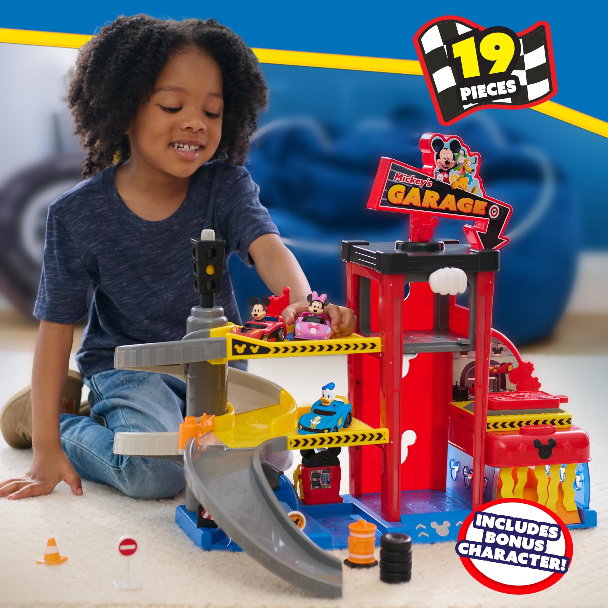 Foto 7 pulgar | Playset Disney Junior Mickey Mouse Garaje - Venta Internacional
