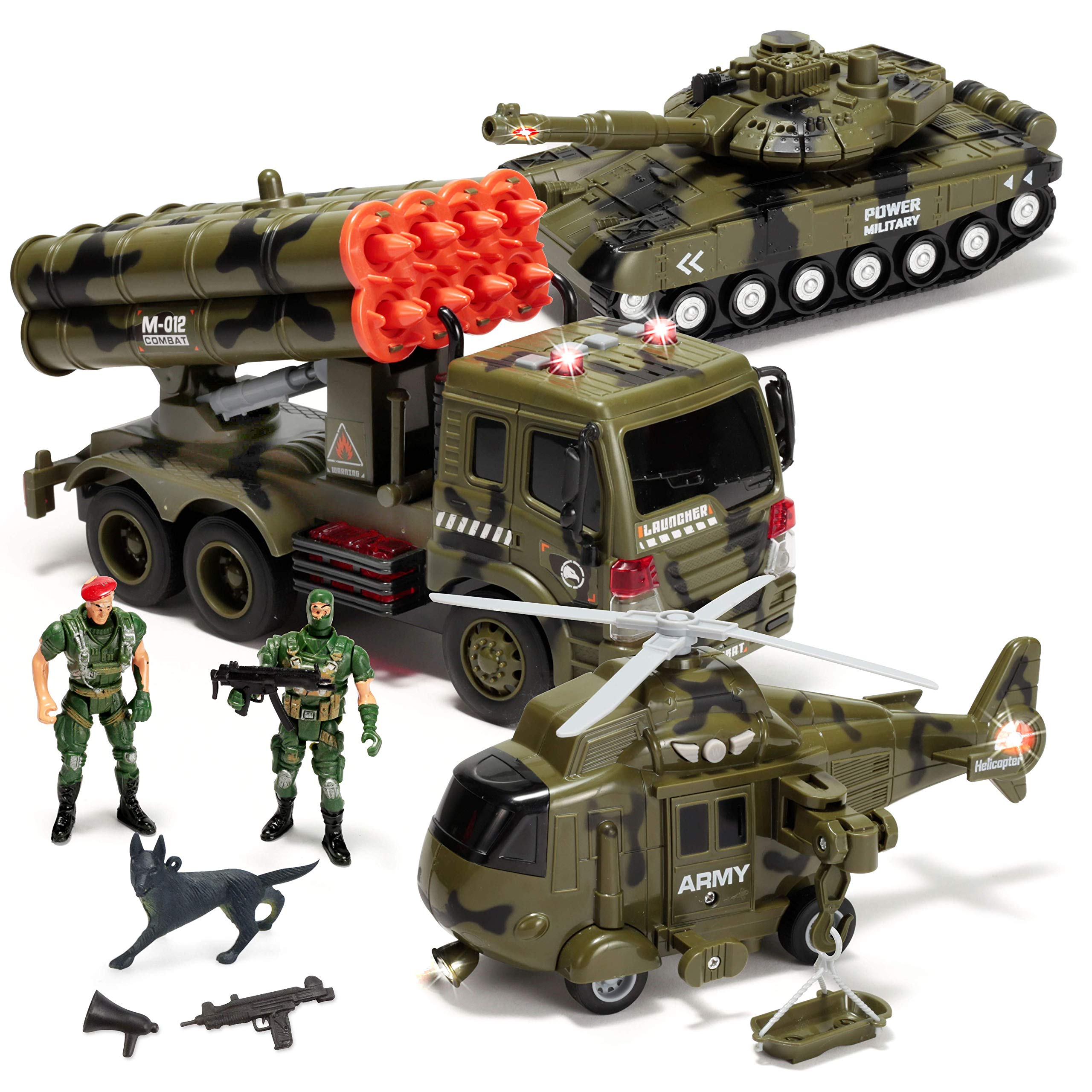 Foto 1 | Vehículo Militar Toy Joyin 3 en 1 con Sirena Propulsado por Fricción con Figuras - Venta Internacional