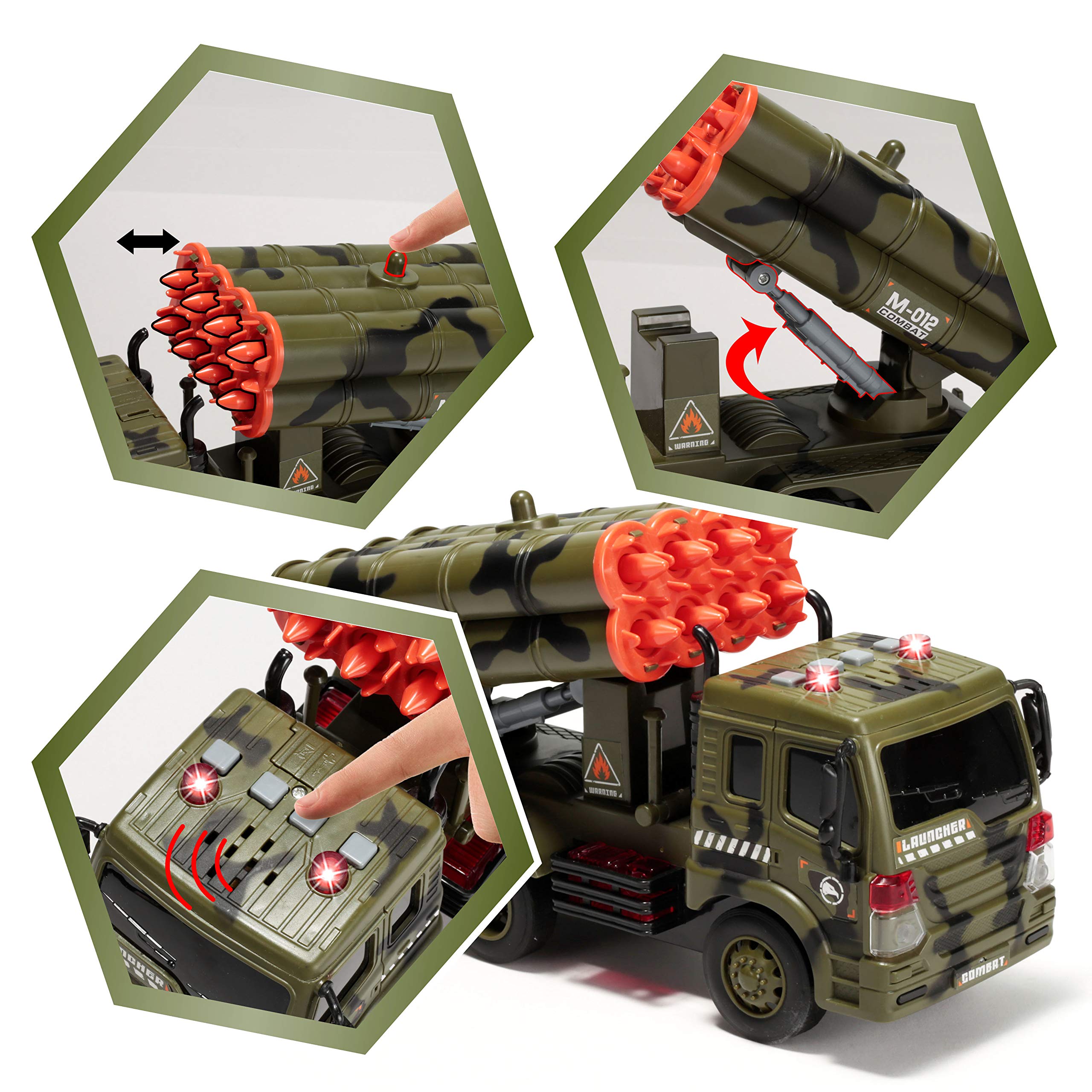 Foto 3 pulgar | Vehículo Militar Toy Joyin 3 en 1 con Sirena Propulsado por Fricción con Figuras - Venta Internacional