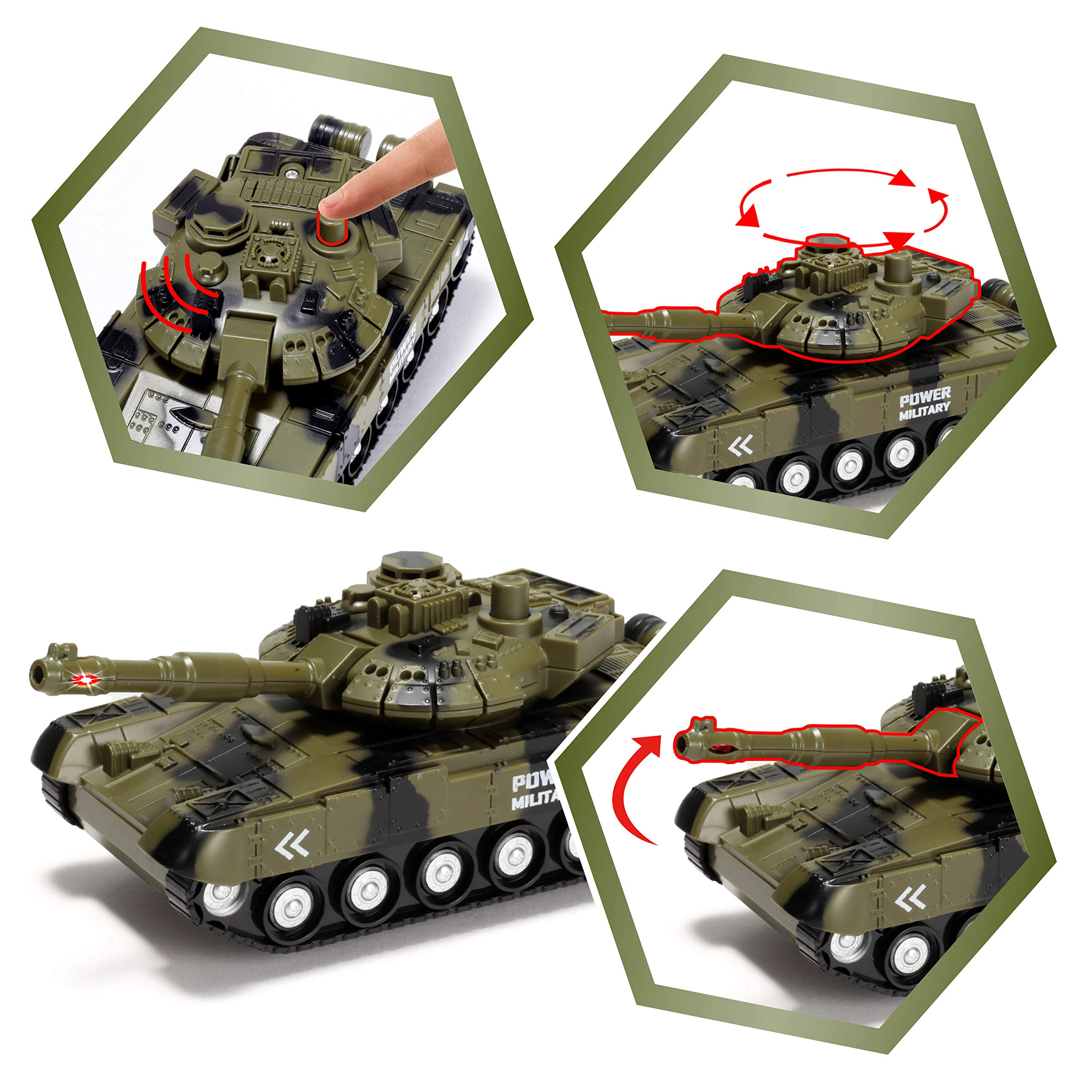 Foto 4 pulgar | Vehículo Militar Toy Joyin 3 en 1 con Sirena Propulsado por Fricción con Figuras - Venta Internacional