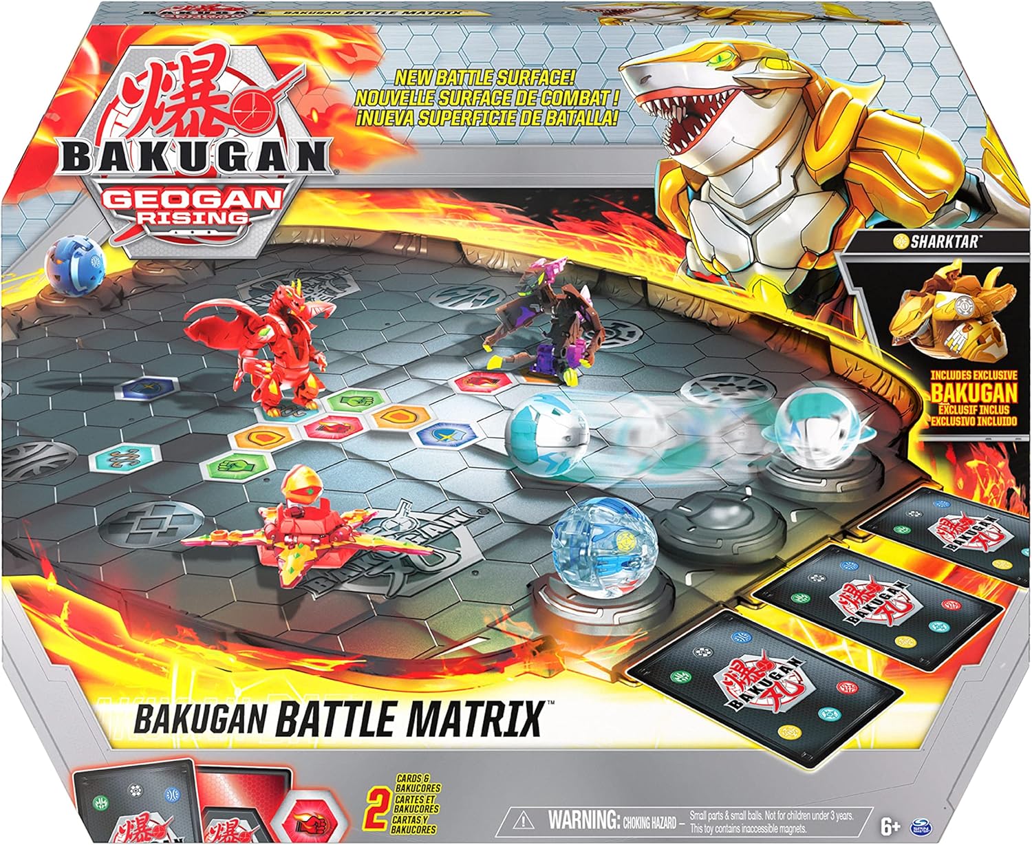 Foto 7 pulgar | Bakugan Battle Matrix Sharktar Geogan Rising Spin Master