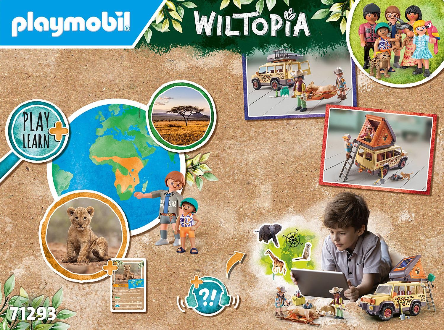 Foto 3 pulgar | Vehículo De Travesía Playmobil De Juguete Con Leones - Venta Internacional.