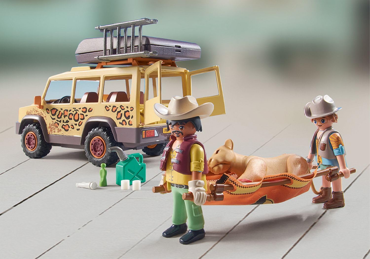 Foto 4 pulgar | Vehículo De Travesía Playmobil De Juguete Con Leones - Venta Internacional.