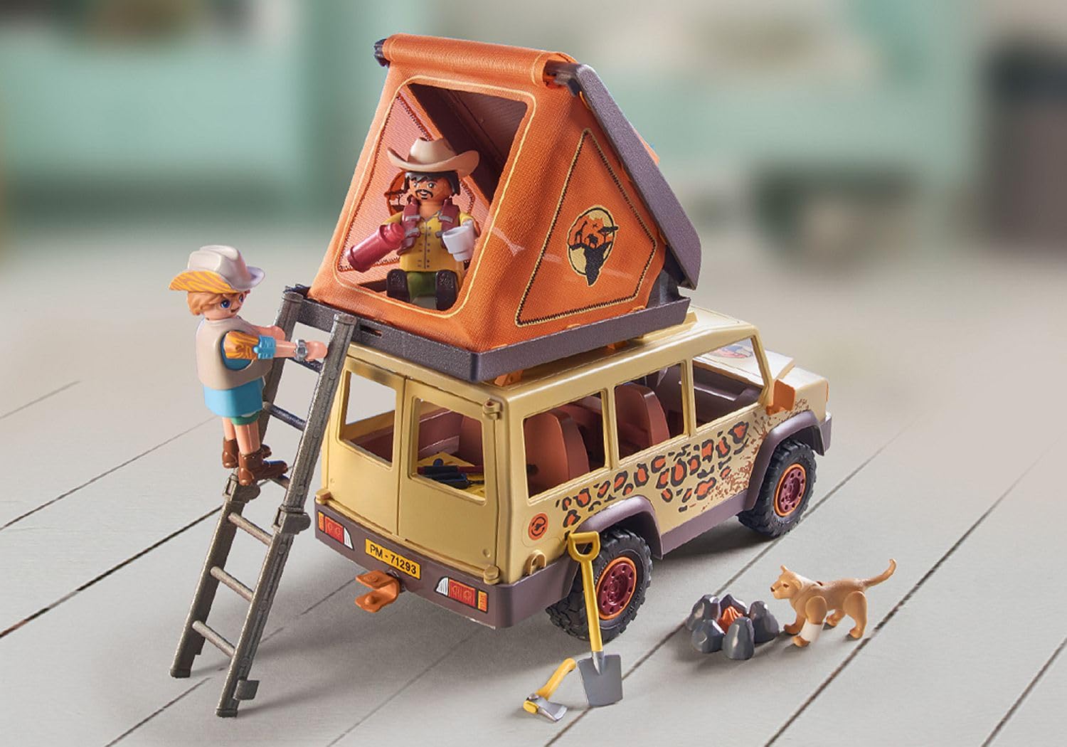 Foto 5 pulgar | Vehículo De Travesía Playmobil De Juguete Con Leones - Venta Internacional.