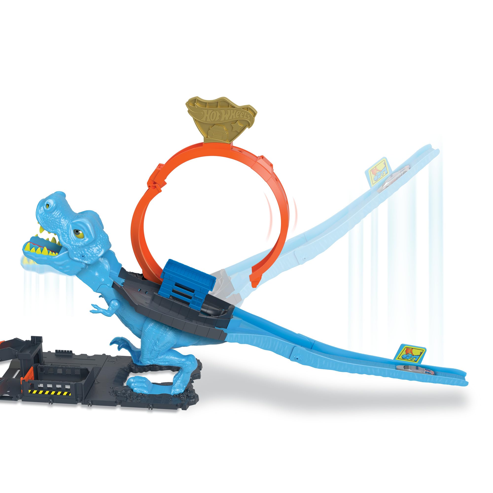 Foto 4 pulgar | Set De Atletismo Hot Wheels City Con 1 Coche De Juguete T-rex Loop Stunt - Venta Internacional.