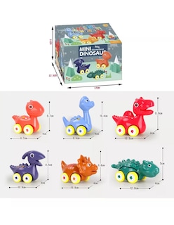 Foto 2 | Juguetes de Dinosaurios Coche 6 piezas Multicolor Belug para Niños