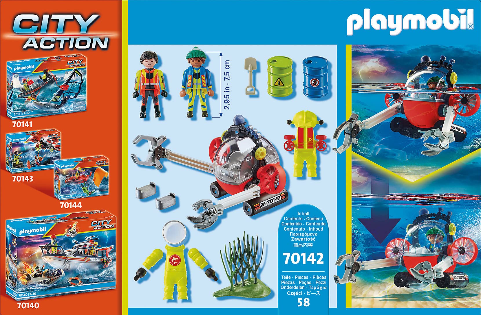 Foto 4 pulgar | Expedición Medioambiental De Toy Playmobil Con Barco De Buceo - Venta Internacional.