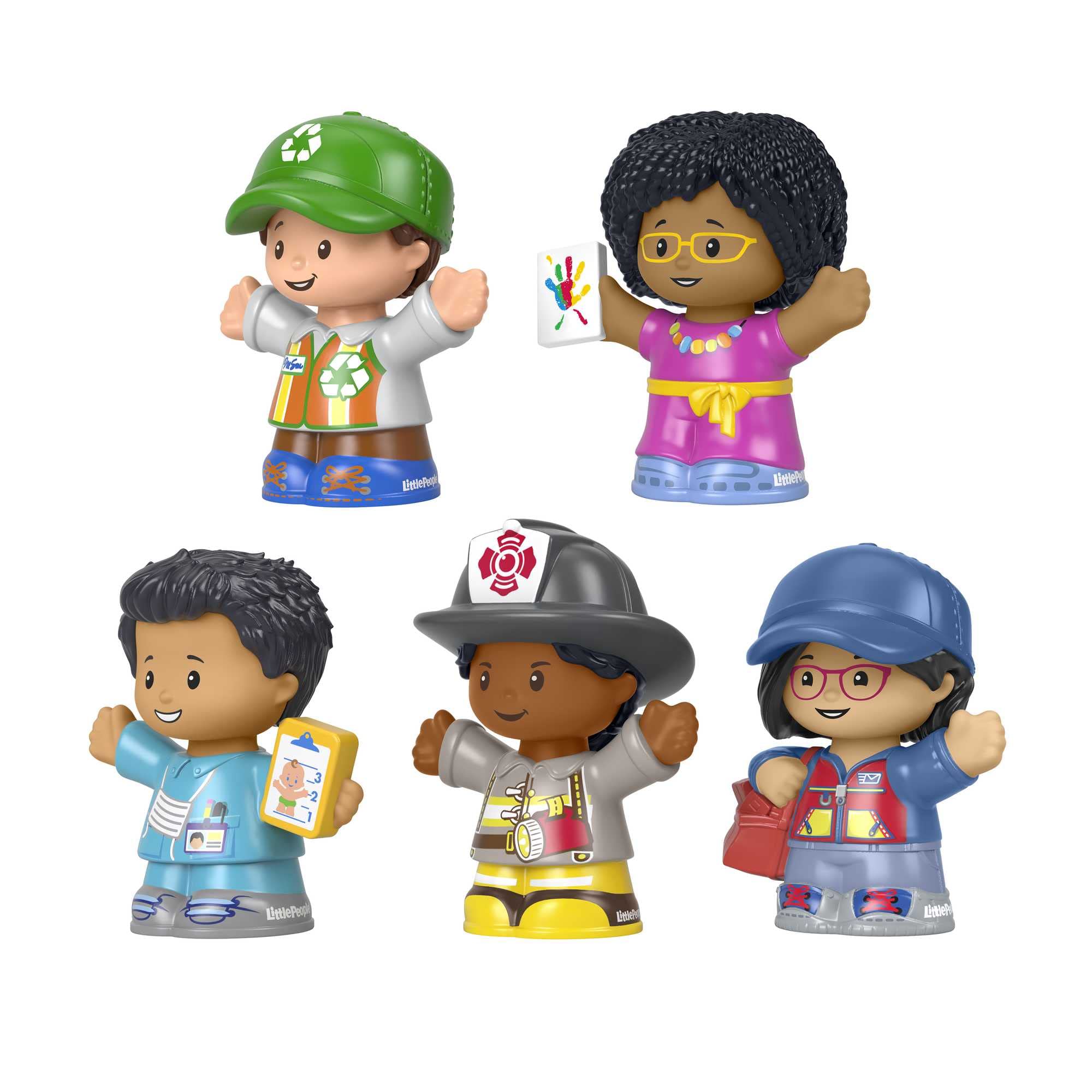 Foto 2 | Set De Figuras Fisher-price Little People Community Heroes De 1 Año O Más - Venta Internacional.