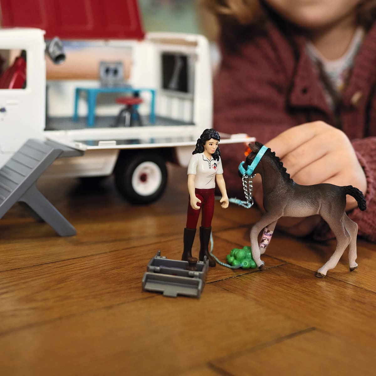 Foto 2 | Set De Juego Schleich Horse Club Mobile Vet Con Potro De Hannover - Venta Internacional.