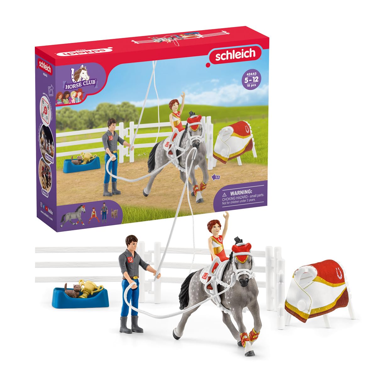 Foto 1 | Set Horse Play Schleich Horse Club Mia's Vaulting Con 18 Piezas - Venta Internacional.
