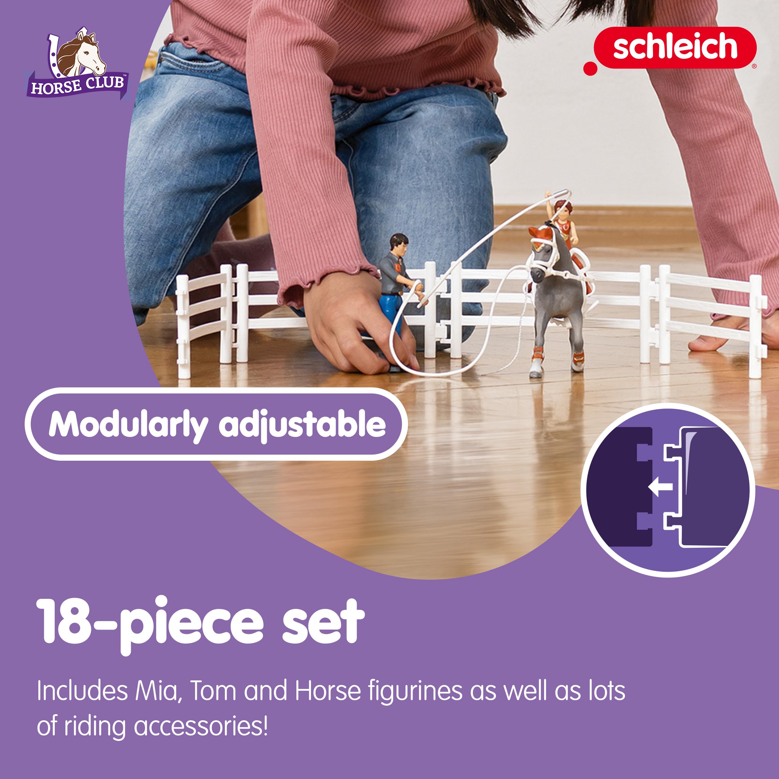 Foto 3 | Set Horse Play Schleich Horse Club Mia's Vaulting Con 18 Piezas - Venta Internacional.