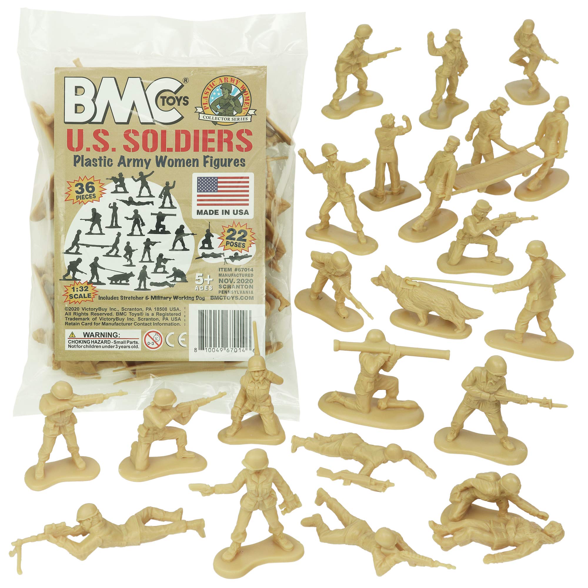 Foto 2 pulgar | Figuras Bmc De Plastic Army Para Mujer, 36 Unidades, Color Canela - Venta Internacional.