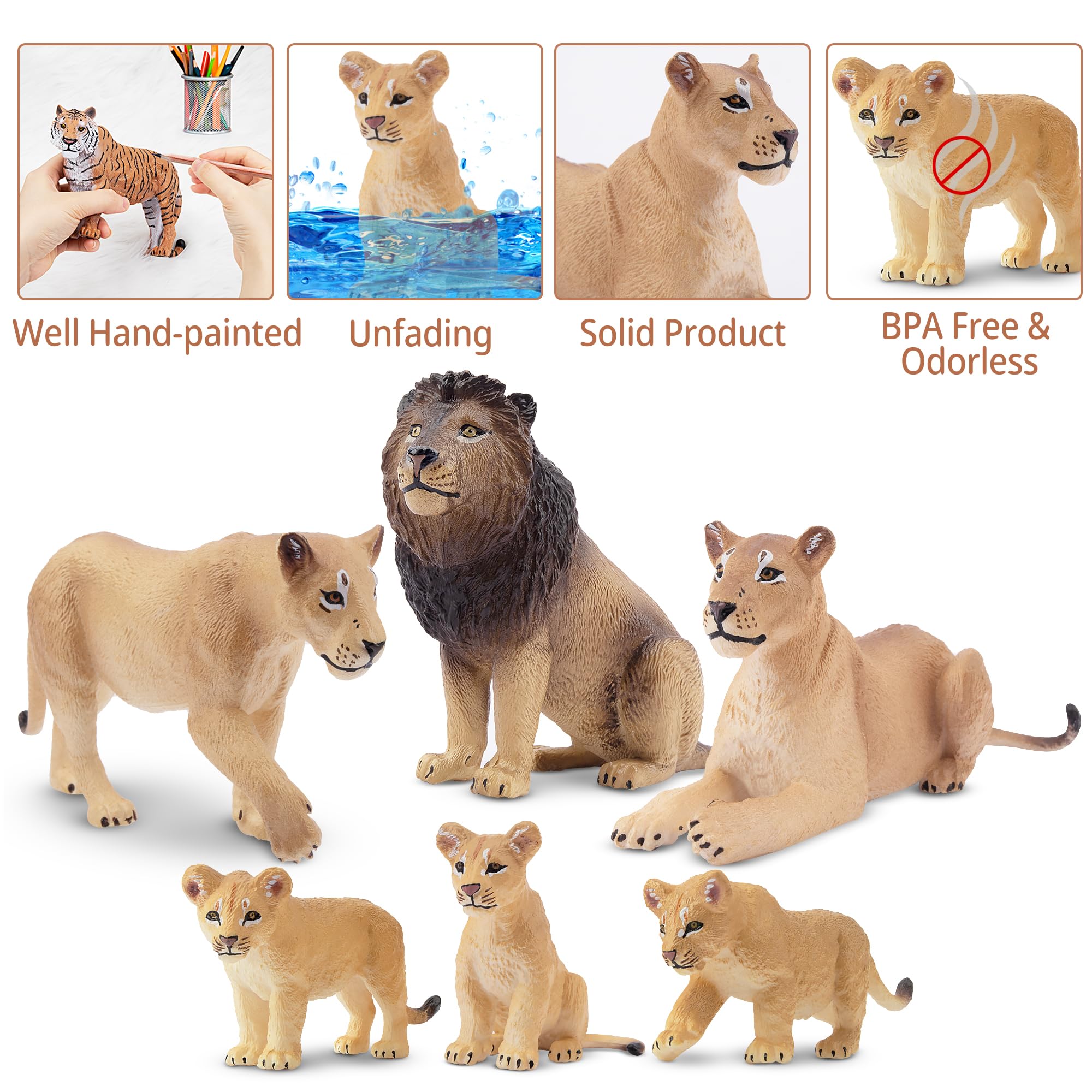 Foto 5 | Figuras de Animales Toymany 6 Piezas-Venta Internacional