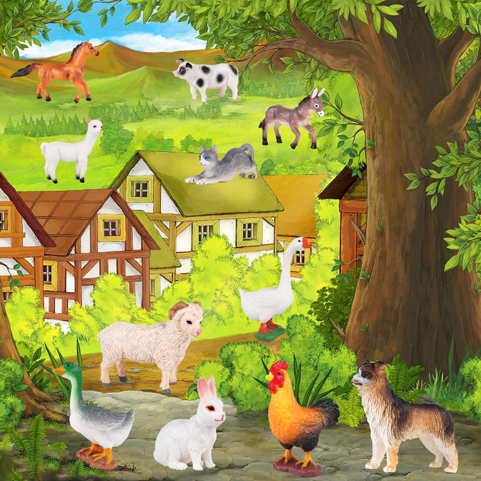 Foto 3 pulgar | Farm Animal Toys Rcomg, 12 Unidades, Para Niños, Con Detalles Realistas - Venta Internacional.