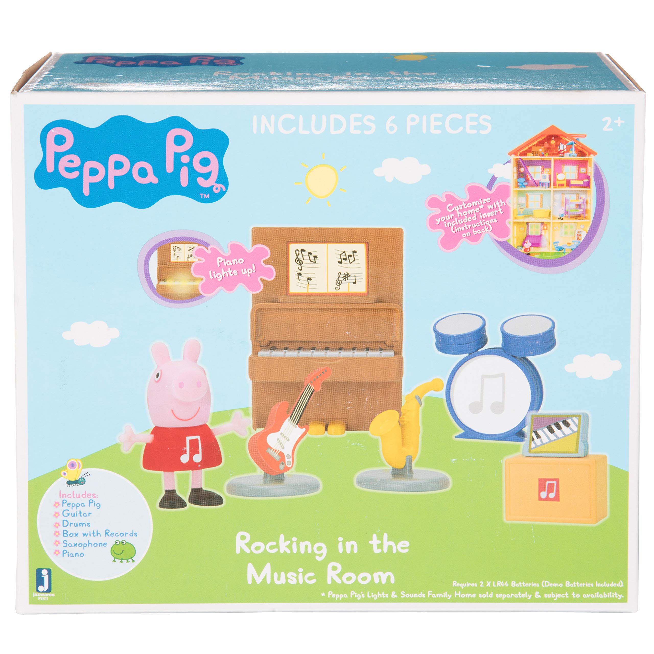 Foto 7 pulgar | Playset Peppa Pig Little Rooms Music Studio con 6 Piezas- Venta Internacional
