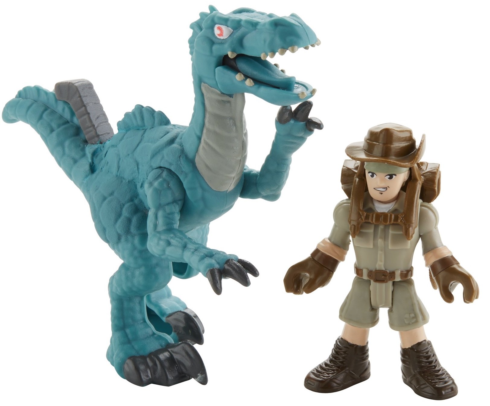 Foto 2 pulgar | Figuras Fisher Price Jurassic World Muldoon y Raptor-Venta Internacional