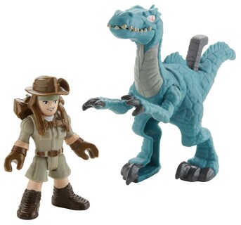 Foto 2 | Figuras Fisher Price Jurassic World Muldoon y Raptor-Venta Internacional