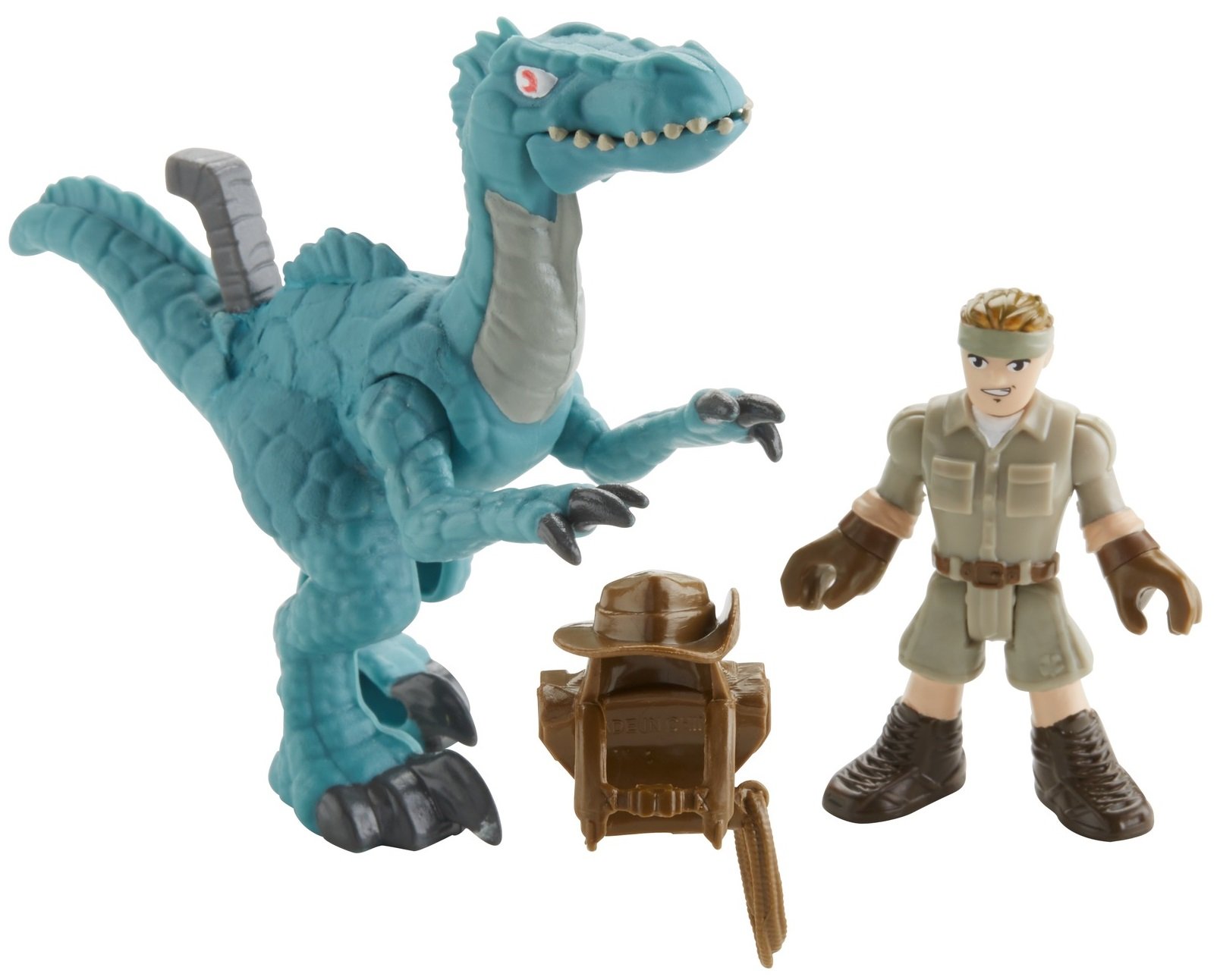 Foto 4 pulgar | Figuras Fisher Price Jurassic World Muldoon y Raptor-Venta Internacional