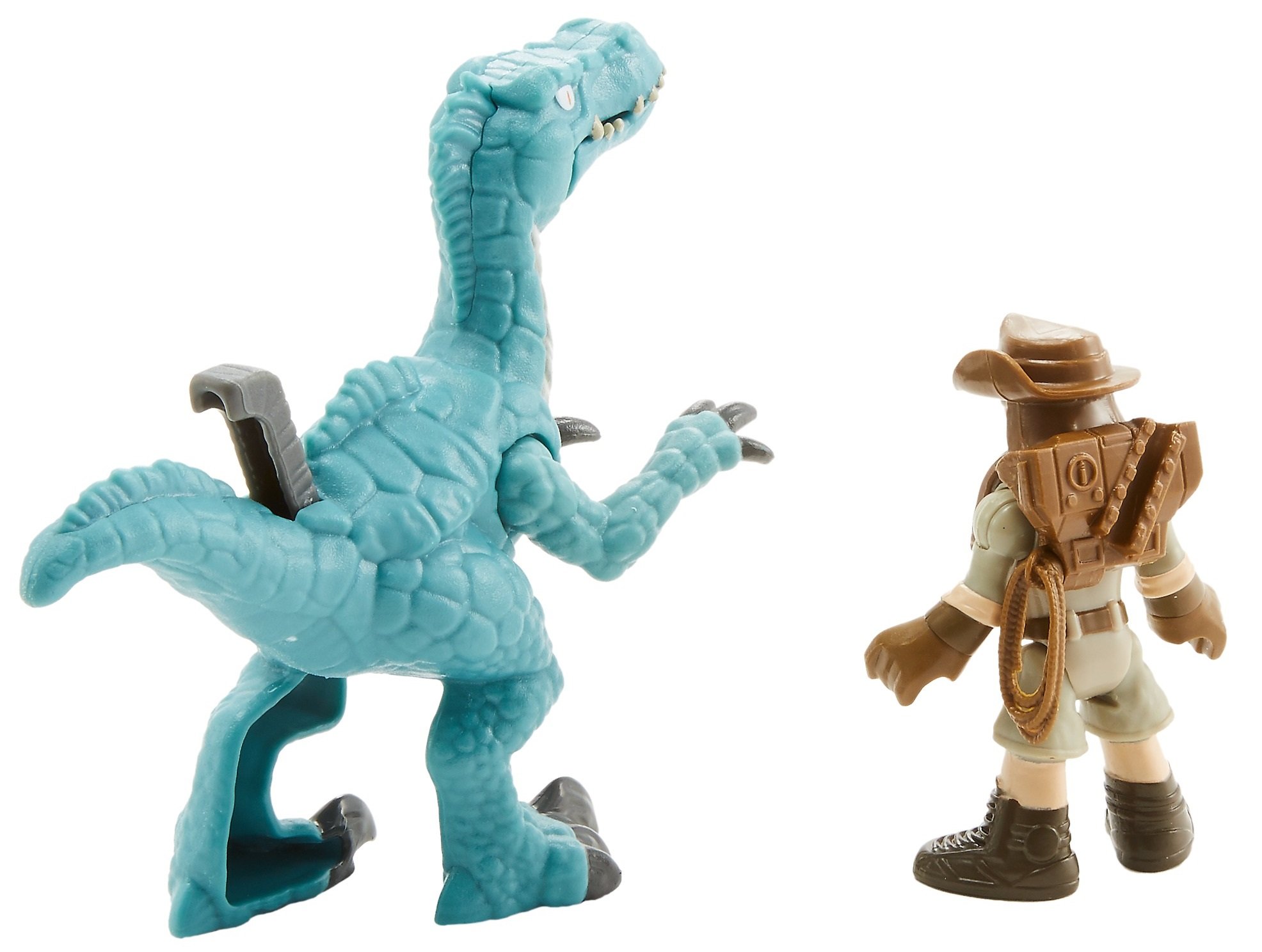Foto 5 pulgar | Figuras Fisher Price Jurassic World Muldoon y Raptor-Venta Internacional