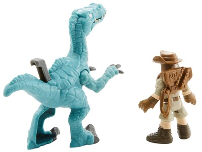 Foto 4 | Figuras Fisher Price Jurassic World Muldoon y Raptor-Venta Internacional