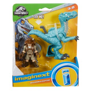 Foto 5 | Figuras Fisher Price Jurassic World Muldoon y Raptor-Venta Internacional
