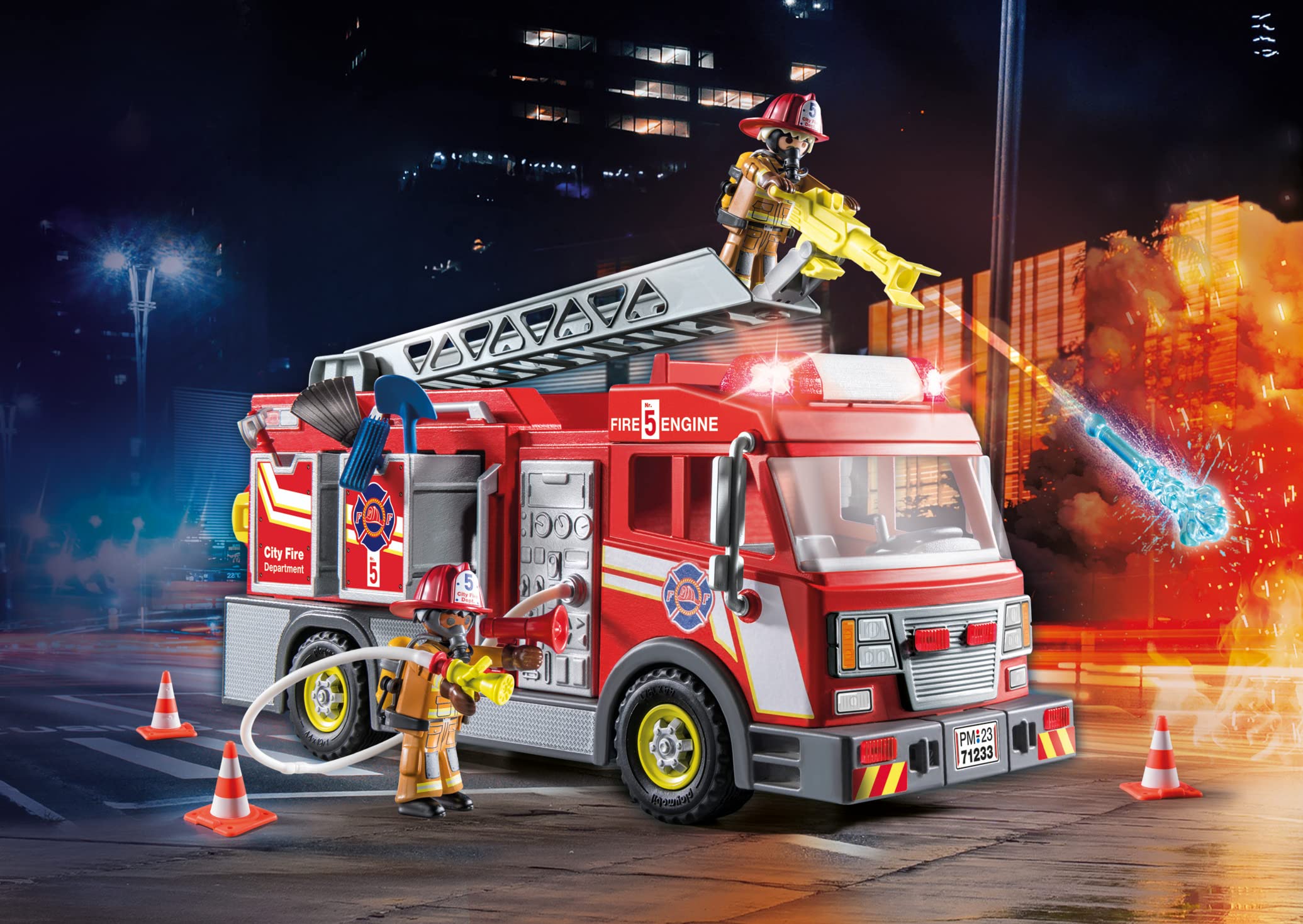 Foto 3 pulgar | Camión De Bomberos Playmobil Con Accesorios Y 2 Figuras - Venta Internacional.