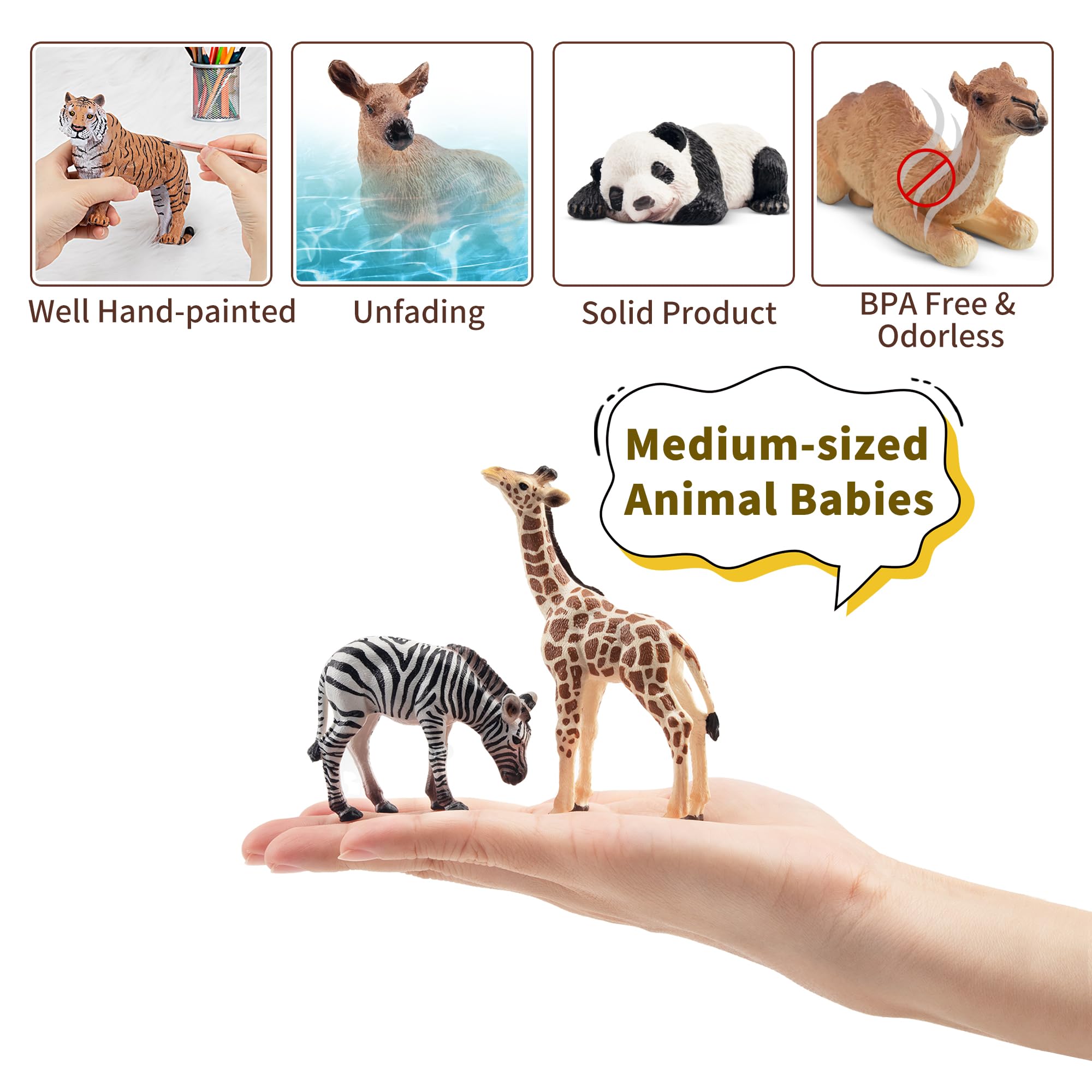 Foto 4 | Figuras de Juguete Toymany Animales 12 Piezas - Venta Internacional