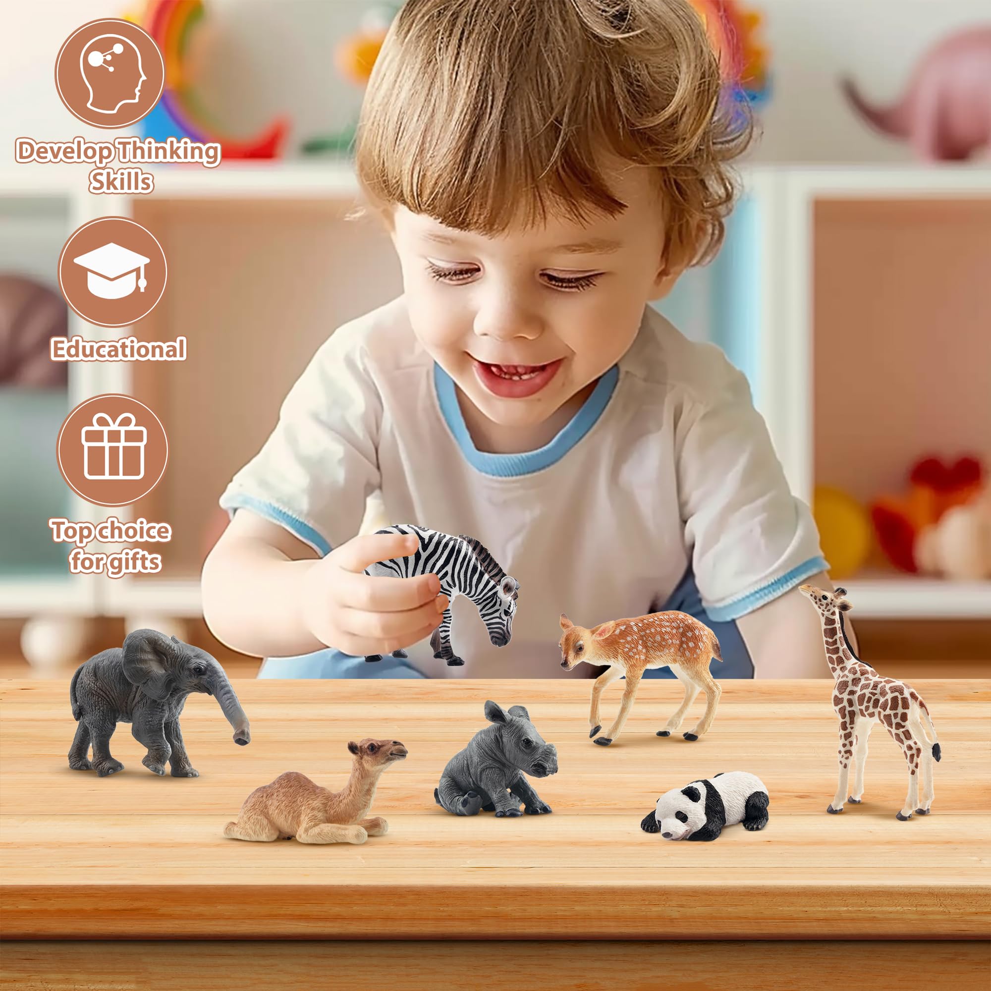 Foto 7 | Figuras de Juguete Toymany Animales 12 Piezas - Venta Internacional